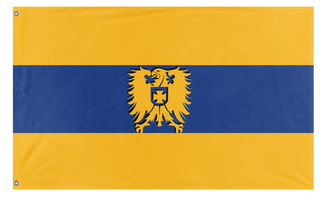 A mockup of the custom flag 'Flag' on a white background