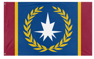 A mockup of the custom flag 'Old Eldian Empire flag' on a white background