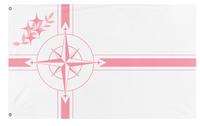 A mockup of the custom flag 'United Republic of Concourse flag' on a white background