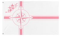 A mockup of the custom flag 'United Republic of Concourse flag' on a white background