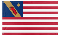 A mockup of the custom flag 'Special-Speciale Family flag' on a white background