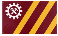A mockup of the custom flag 'Combined Syndicates of America/C.S.A. flag' on a white background