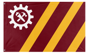 A mockup of the custom flag 'Combined Syndicates of America/C.S.A. flag' on a white background