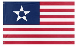 A mockup of the custom flag 'The Tyranny of King Washington flag' on a white background