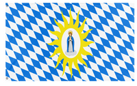 A mockup of the custom flag 'Catholic League flag' on a white background
