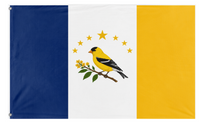 A mockup of the custom flag 'Iowa flag' on a white background