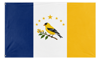 A mockup of the custom flag 'Iowa flag' on a white background