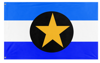 A mockup of the custom flag 'Republic Of Tormania flag' on a white background