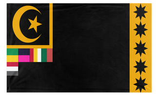 A mockup of the custom flag 'EmpireOfNightcadia flag' on a white background