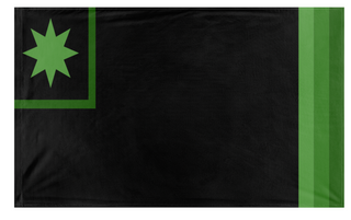 A mockup of the custom flag 'NightcadianSWColonies flag' on a white background