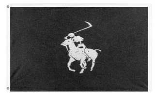 A mockup of the custom flag 'The fourth horseman flag' on a white background
