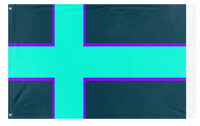 A mockup of the custom flag 'Spring Grove Scandinavia flag' on a white background