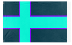 A mockup of the custom flag 'Spring Grove Scandinavia flag' on a white background
