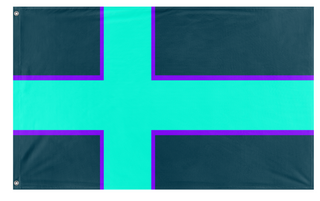 A mockup of the custom flag 'Spring Grove Scandinavia flag' on a white background