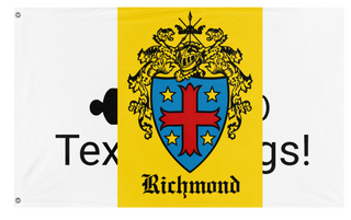 A mockup of the custom flag 'crest flag' on a white background