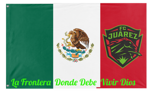 A mockup of the custom flag 'Mexico FC Juarez flag' on a white background