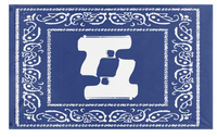 A mockup of the custom flag 'CRIP TFR flag' on a white background