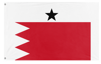 A mockup of the custom flag 'test flag' on a white background