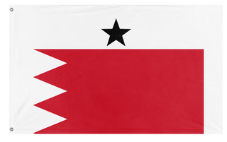 A mockup of the custom flag 'test flag' on a white background