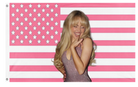 A mockup of the custom flag 'Sabrina Flag' on a white background