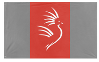 A mockup of the custom flag 'Espoir Caledonien flag' on a white background