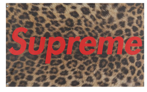 A mockup of the custom flag 'supleapord flag' on a white background