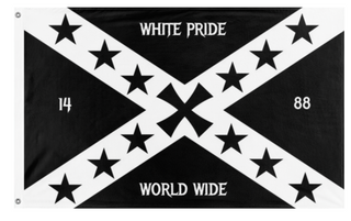 A mockup of the custom flag '1488 WFP flag' on a white background