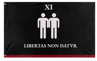 A mockup of the custom flag 'Same Sex flag' on a white background