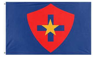 A mockup of the custom flag '11 flag' on a white background