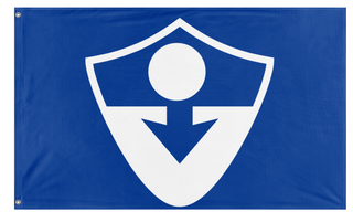 A mockup of the custom flag '123 flag' on a white background