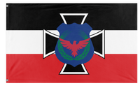 A mockup of the custom flag '11 flag' on a white background