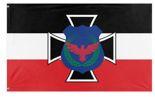 A mockup of the custom flag '11 flag' on a white background