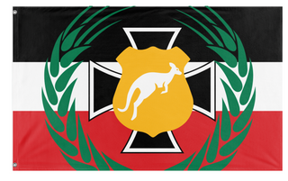 A mockup of the custom flag '66 flag' on a white background