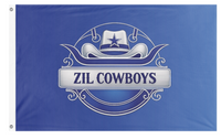 A mockup of the custom flag 'ZIL flag' on a white background