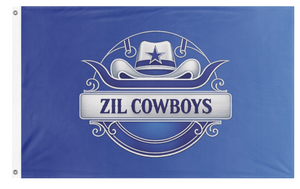 A mockup of the custom flag 'ZIL flag' on a white background