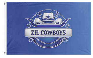 A mockup of the custom flag 'ZIL flag' on a white background