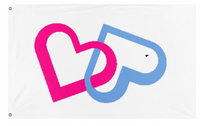 A mockup of the custom flag 'loopy flag' on a white background