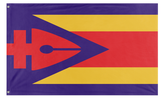 A mockup of the custom flag 'Handicraft flag' on a white background