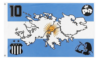 A mockup of the custom flag 'WC flag' on a white background