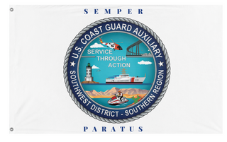 A mockup of the custom flag 'CGDSWSR flag' on a white background
