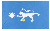 A mockup of the custom flag 'Imperial Kesandrian Banner of Akonos flag' on a white background