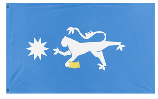 A mockup of the custom flag 'Imperial Kesandrian Banner of Akonos flag' on a white background
