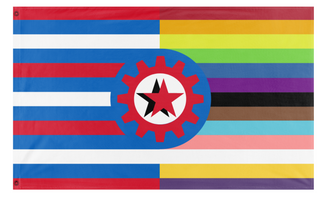 A mockup of the custom flag '7524_Remake7.3 flag' on a white background