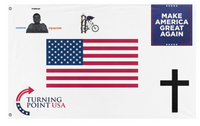 A mockup of the custom flag 'usa flag' on a white background