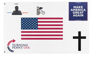 A mockup of the custom flag 'usa flag' on a white background