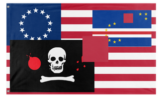 A mockup of the custom flag 'test flag' on a white background