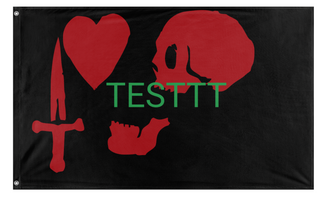 A mockup of the custom flag 'T flag' on a white background