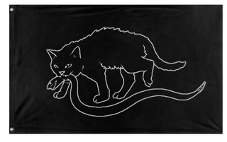 A mockup of the custom flag 'Catsden flag' on a white background