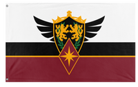 A mockup of the custom flag 'Imperium flag' on a white background