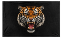A mockup of the custom flag 'Tiger Flag' on a white background